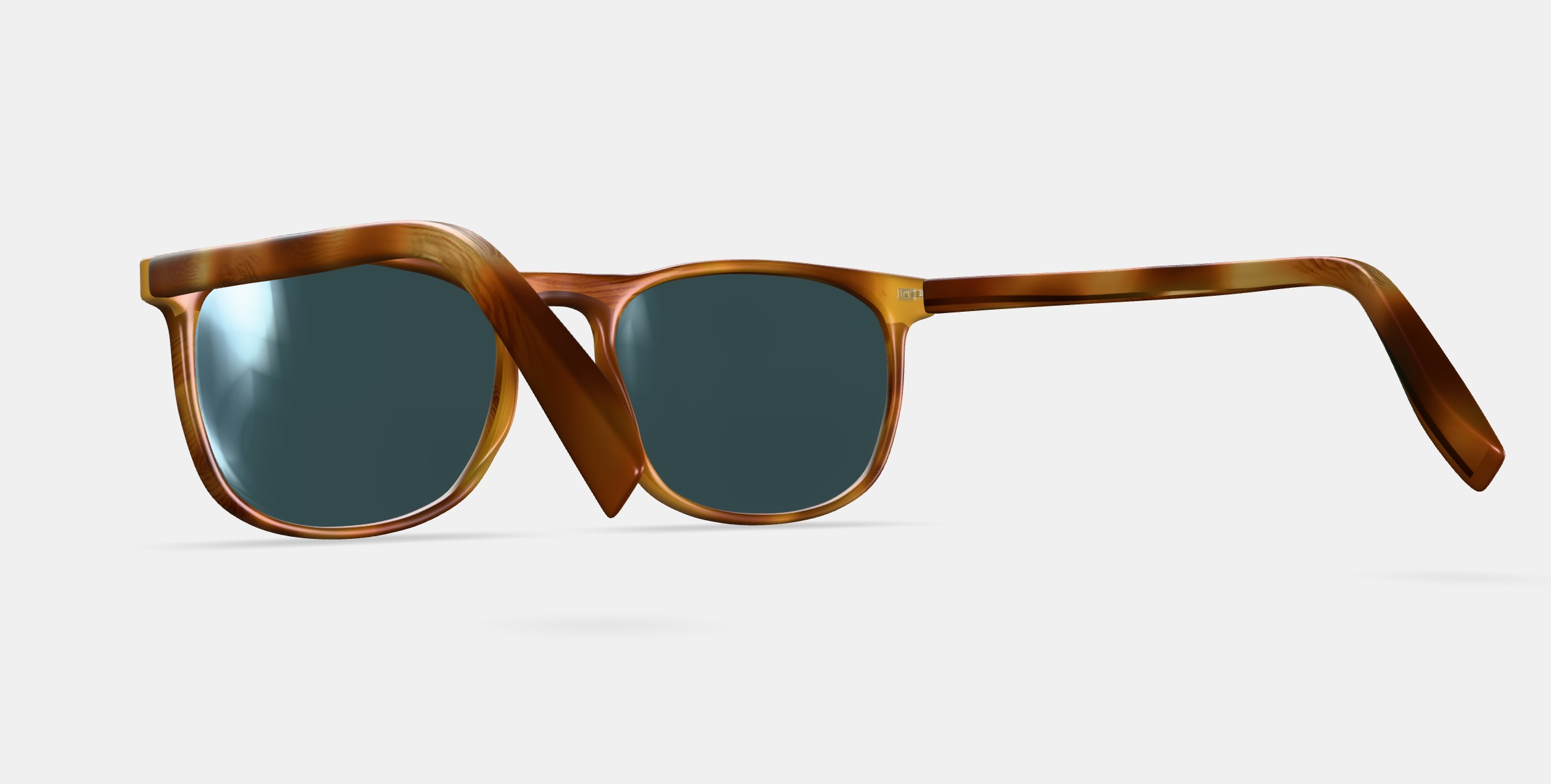 Alvin Sunglasses in English Oak Matte 3D model_3