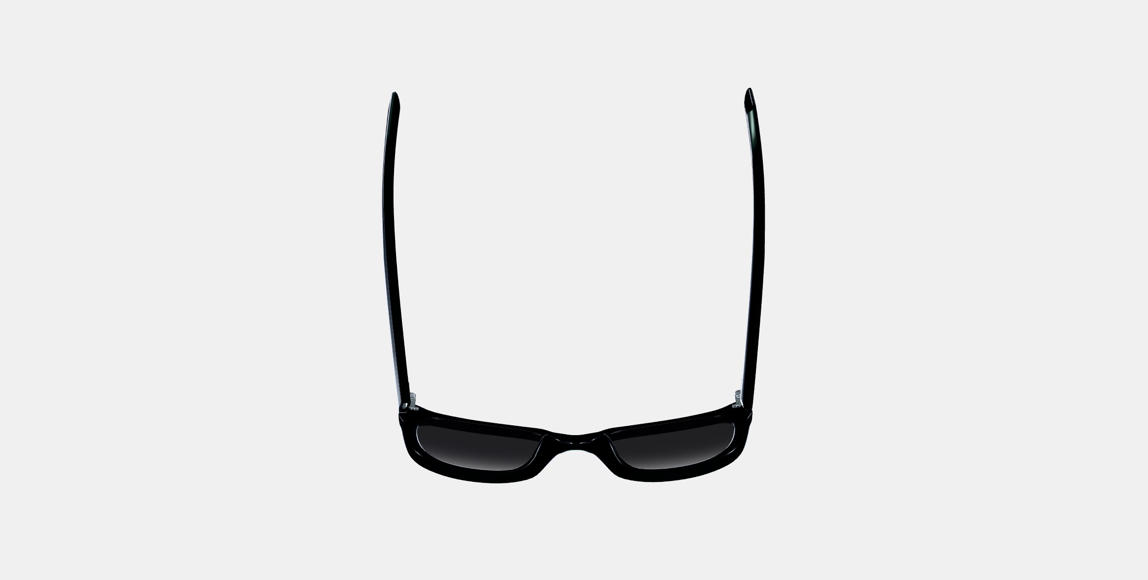 Aubrey Low Bridge Fit Sunglasses in Jet Black 3D model_7