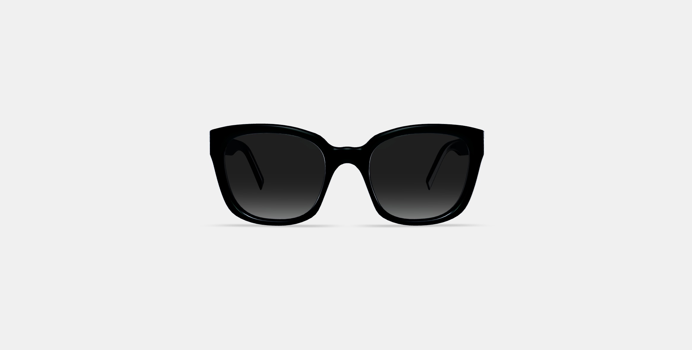 Aubrey Low Bridge Fit Sunglasses in Jet Black 3D model_10