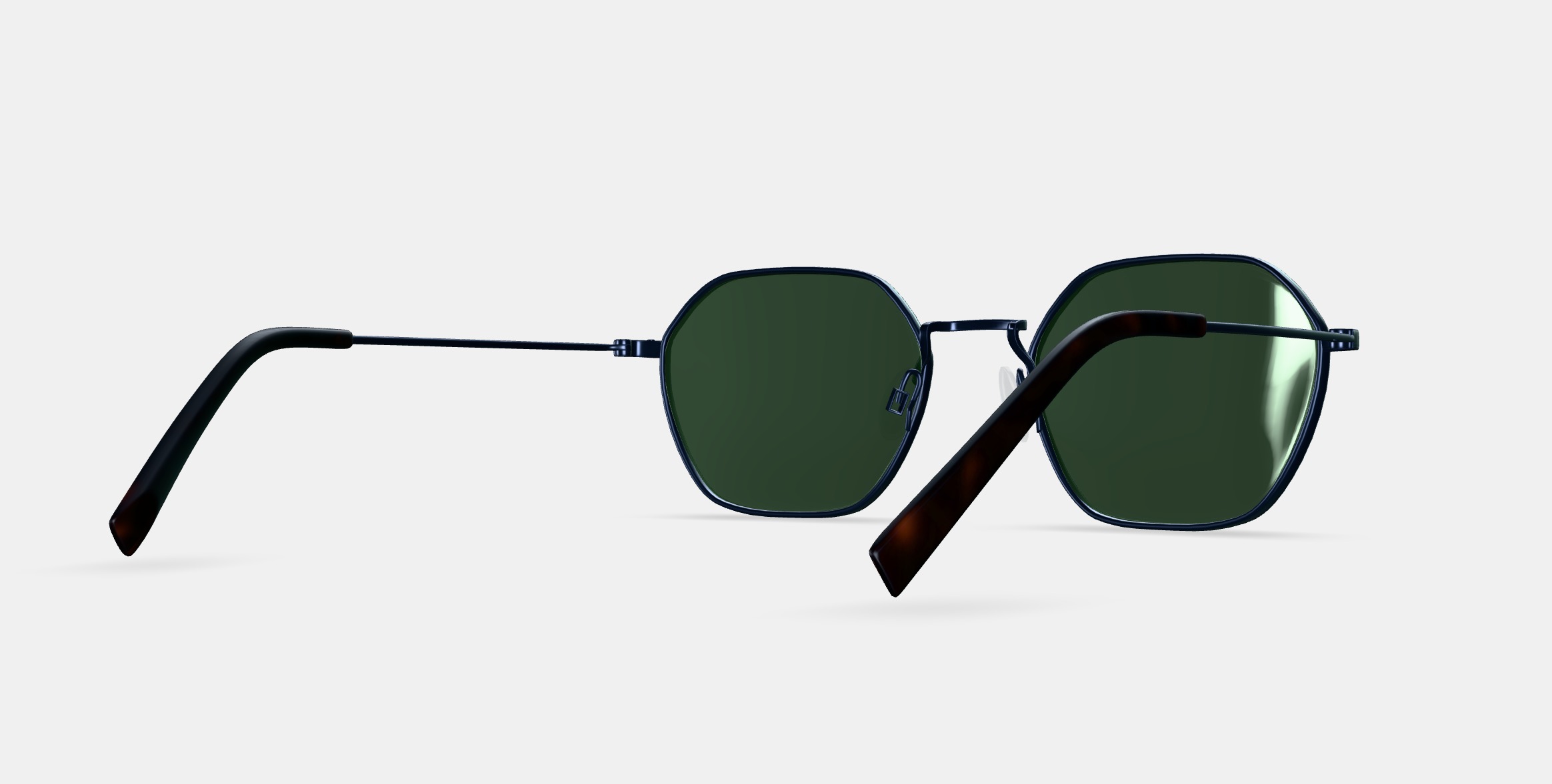 Keiko Sunglasses in Brushed Ink 3D model_3