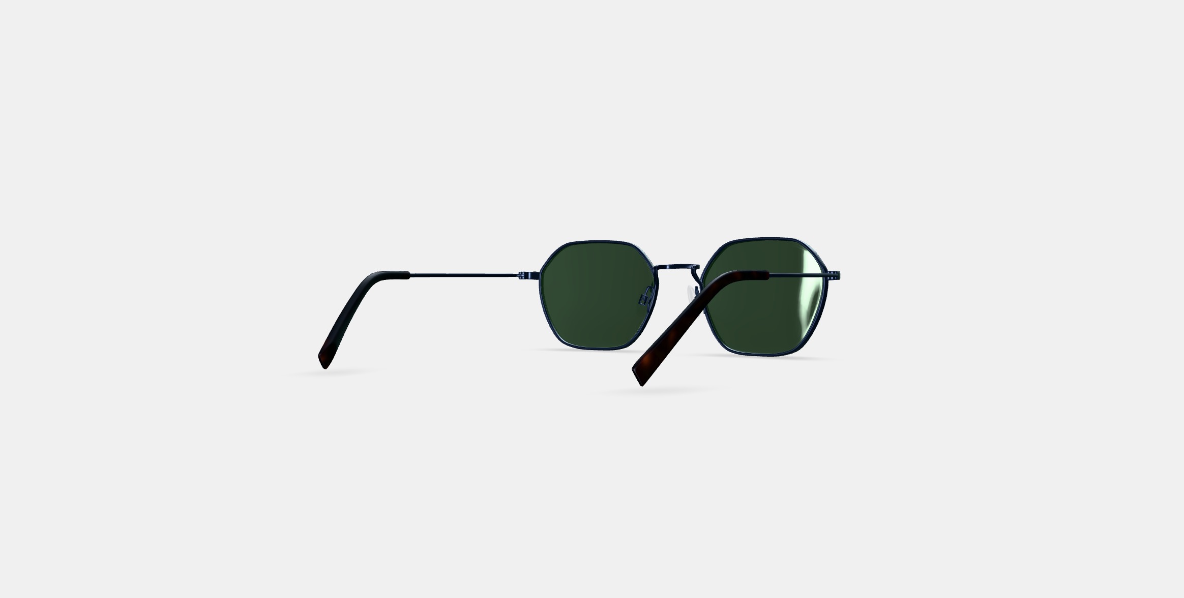 Keiko Sunglasses in Brushed Ink 3D model_2