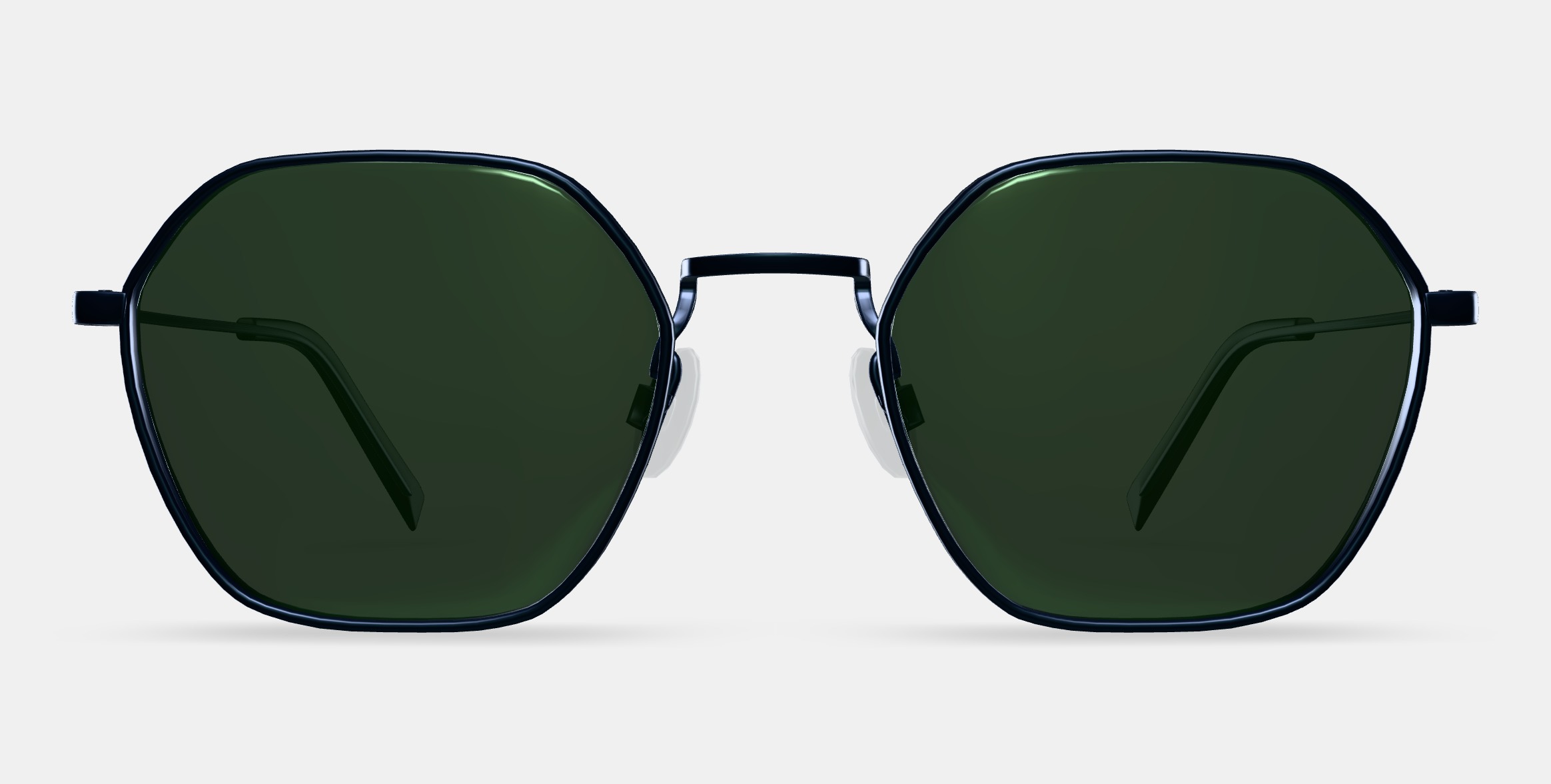 Keiko Sunglasses in Brushed Ink 3D model_11