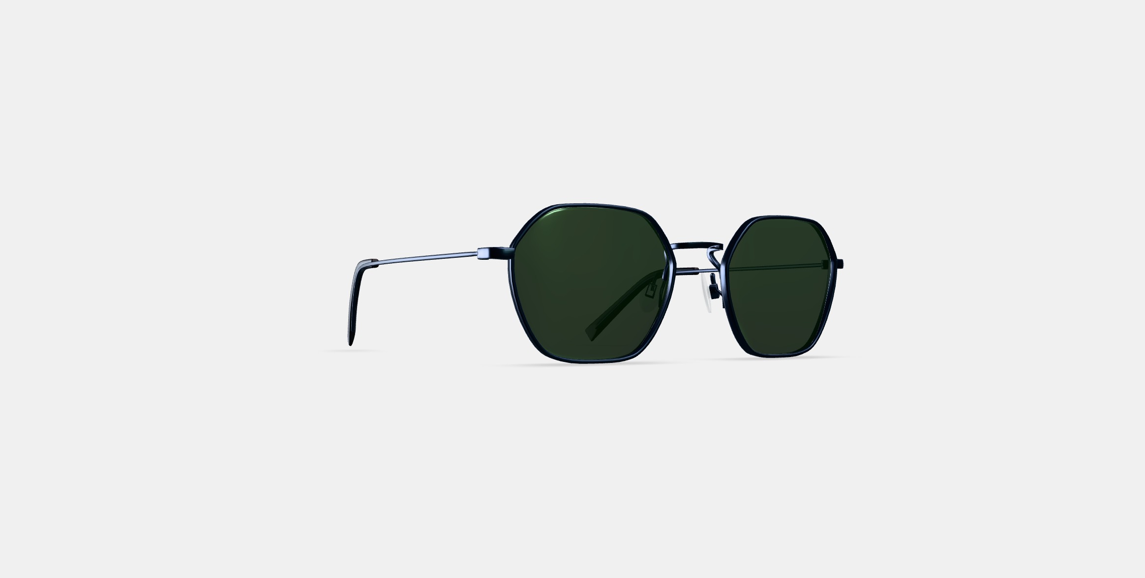 Keiko Sunglasses in Brushed Ink 3D model_5