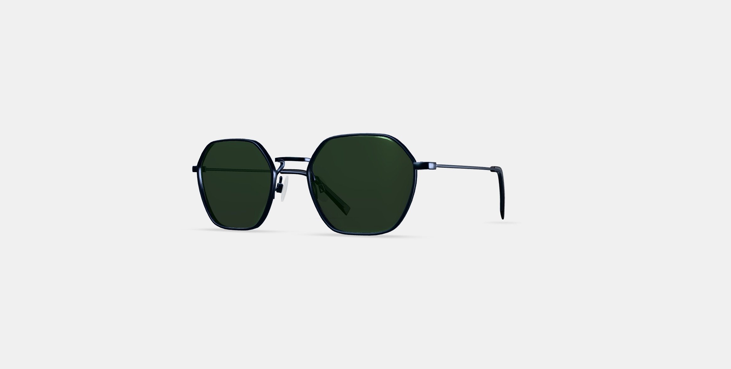 Keiko Sunglasses in Brushed Ink 3D model_12