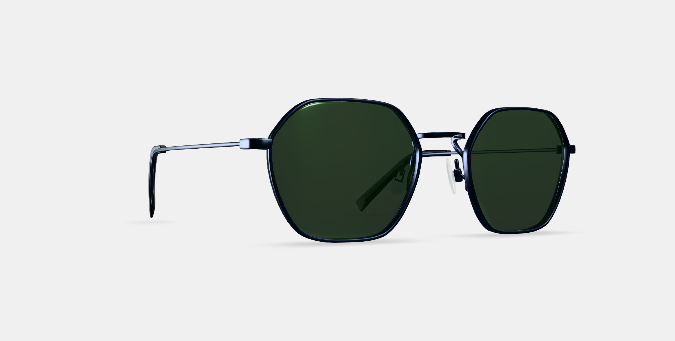 Keiko Sunglasses in Brushed Ink 3D model_9