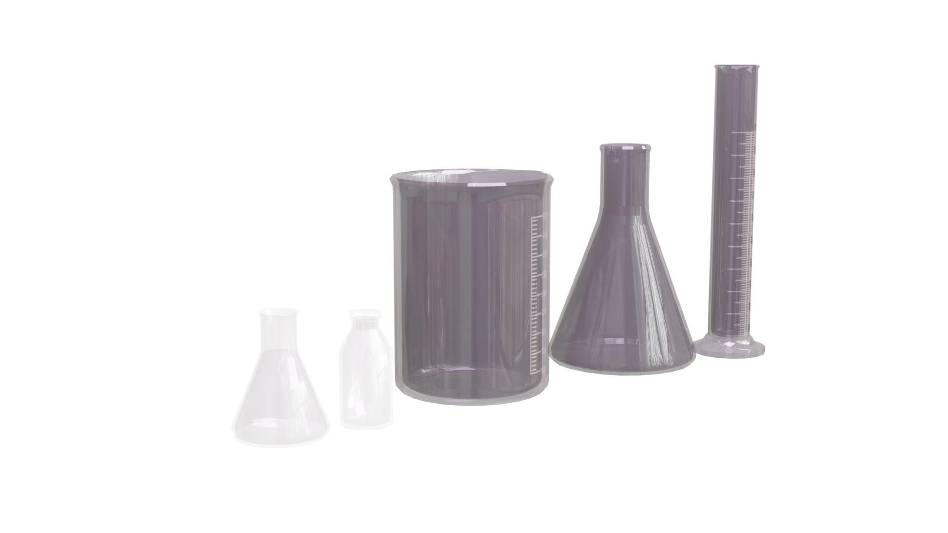chemistry lab flask Low-poly 3D model_1