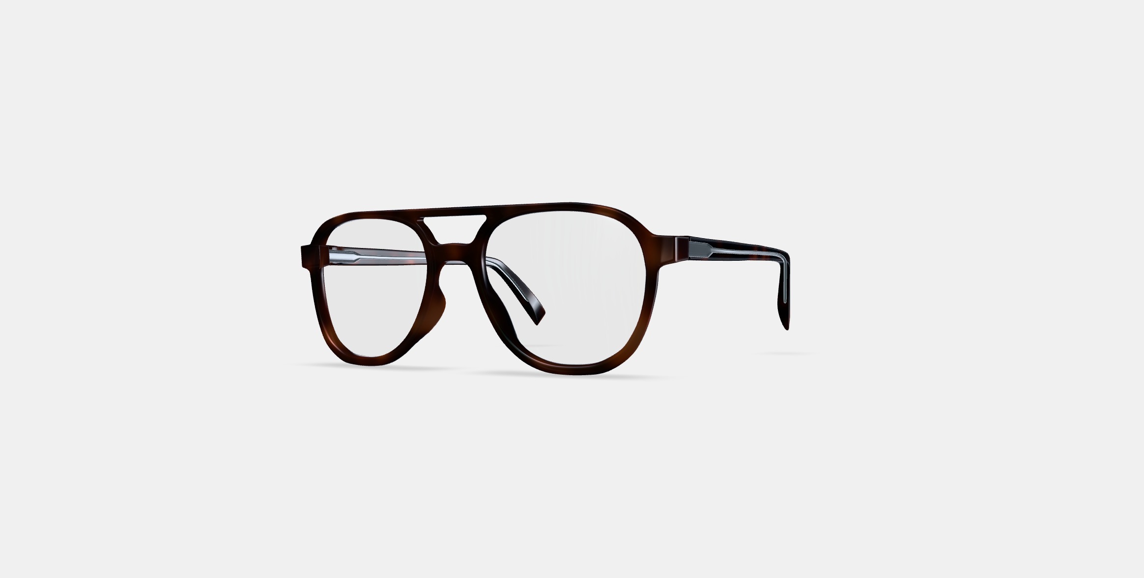 Fielder Eyeglasses in Cognac Tortoise Matte 3D model_12