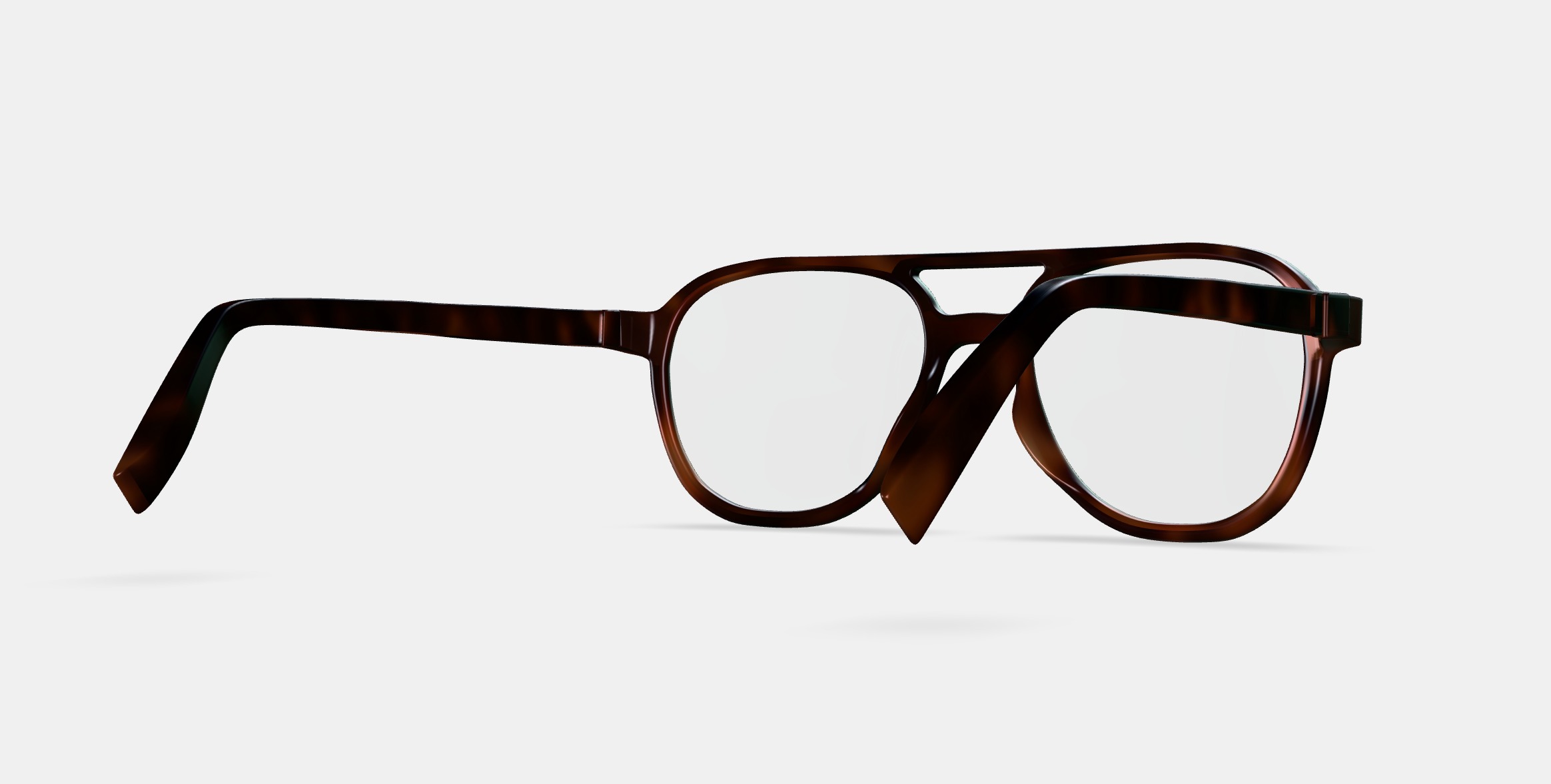 Fielder Eyeglasses in Cognac Tortoise Matte 3D model_6