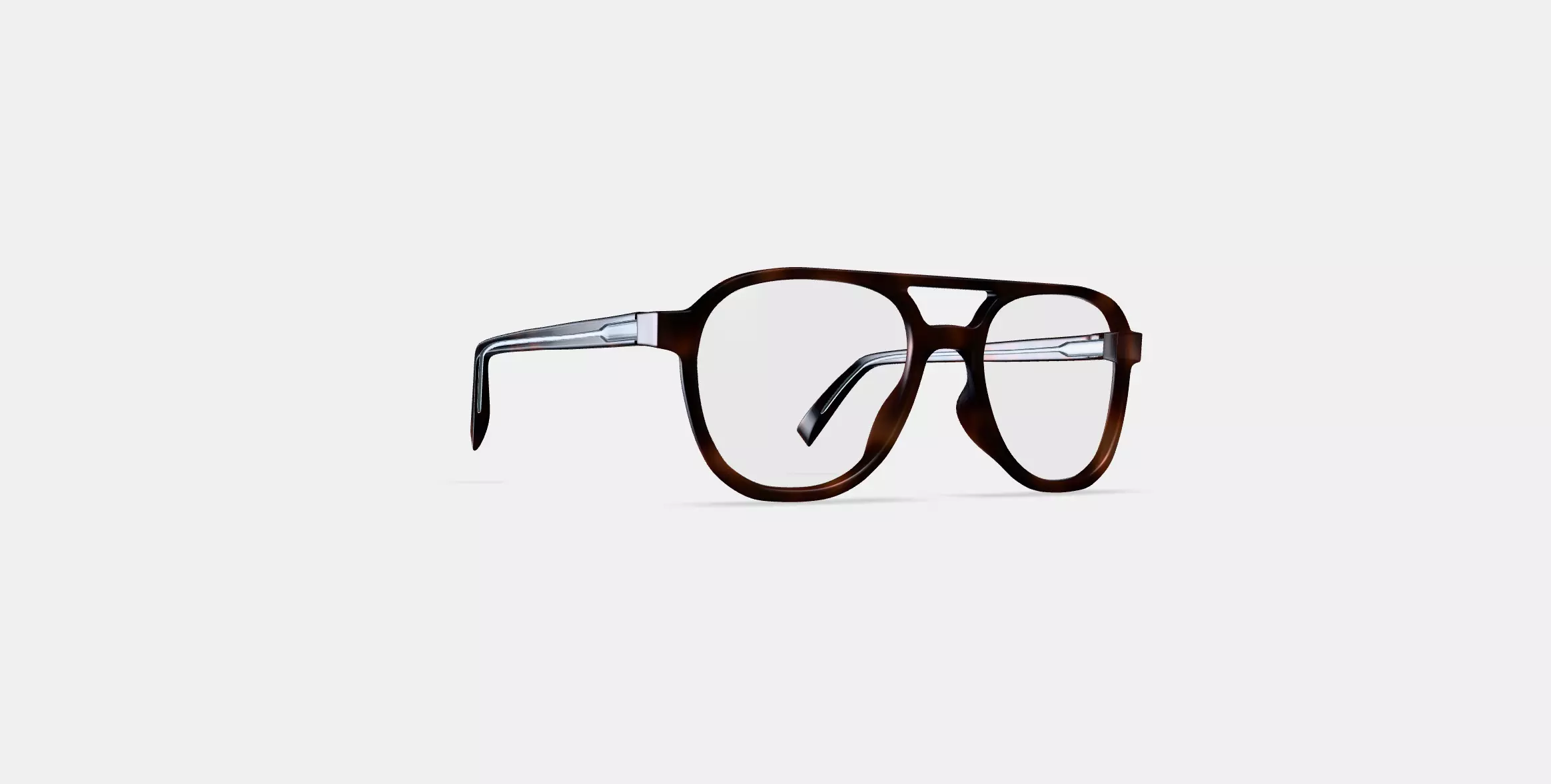Fielder Eyeglasses in Cognac Tortoise Matte 3D model_0