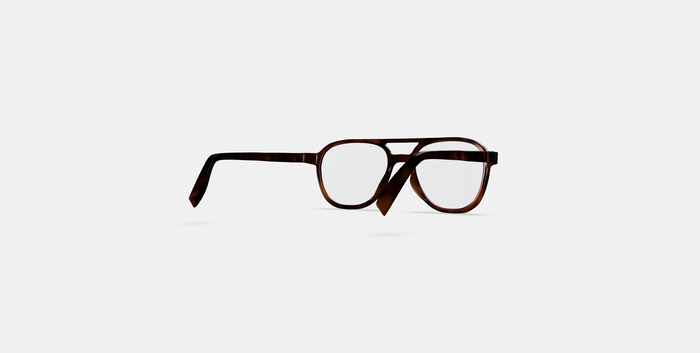 Fielder Eyeglasses in Cognac Tortoise Matte 3D model_5