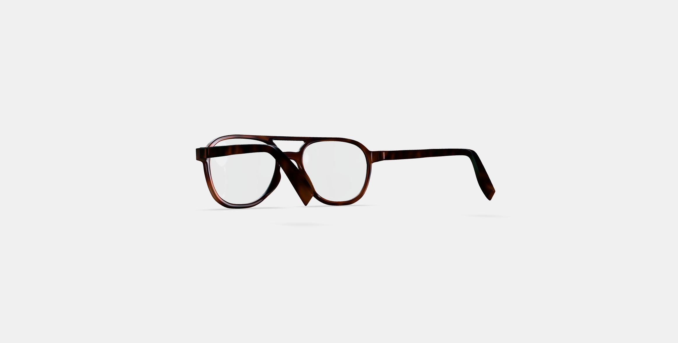 Fielder Eyeglasses in Cognac Tortoise Matte 3D model_16