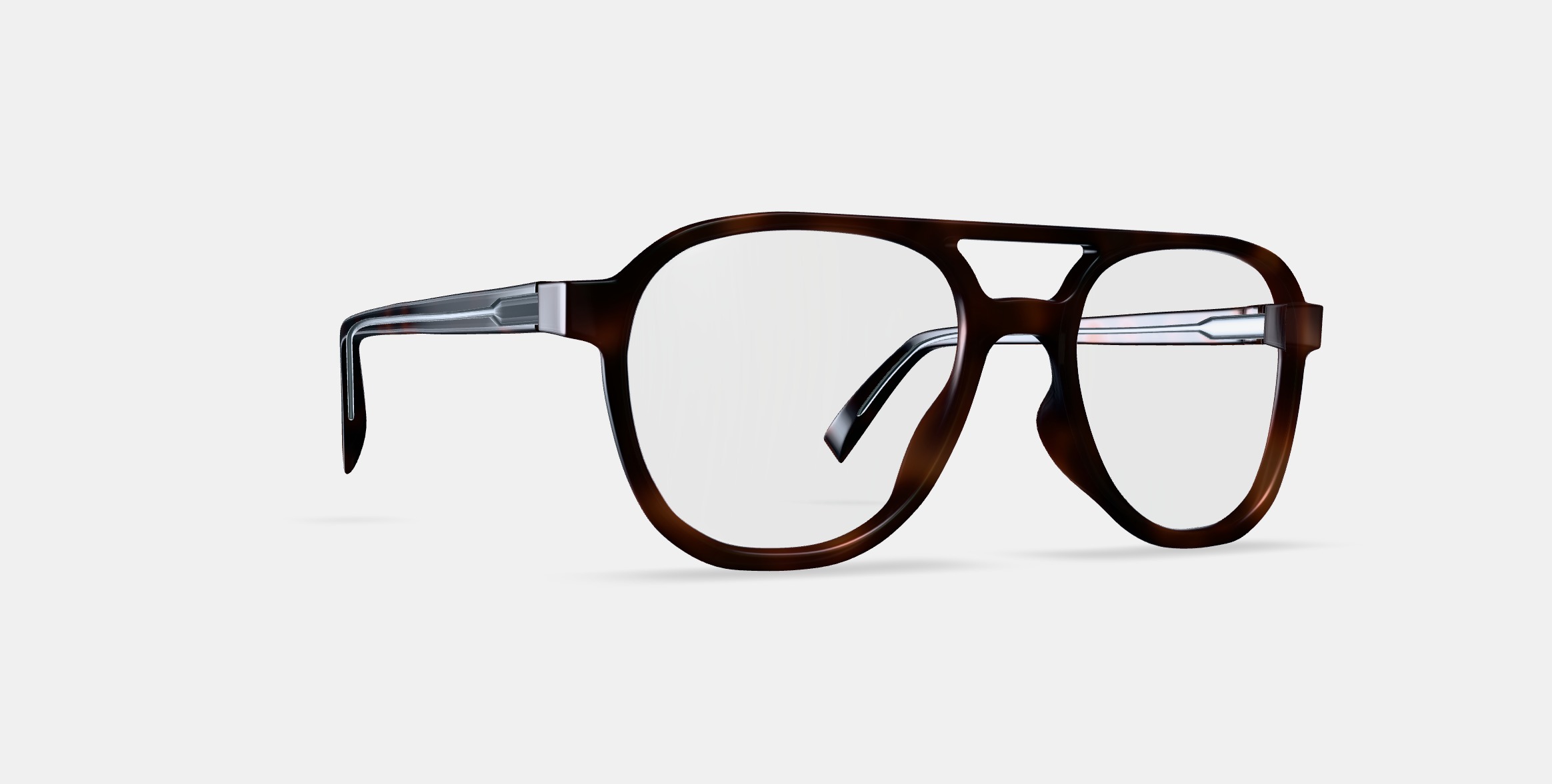 Fielder Eyeglasses in Cognac Tortoise Matte 3D model_9