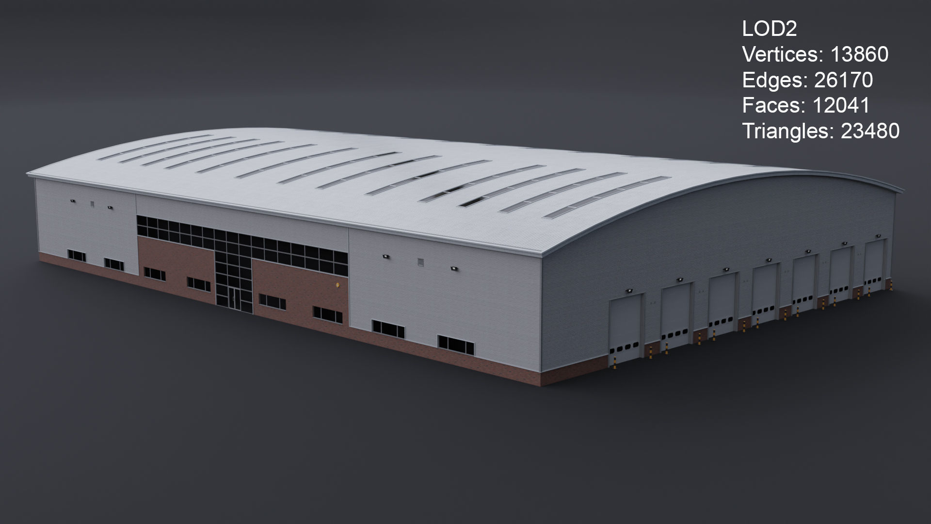 Warehouse 7 Low-poly 3D model_11
