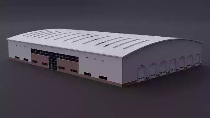 Warehouse 7 Low-poly 3D model