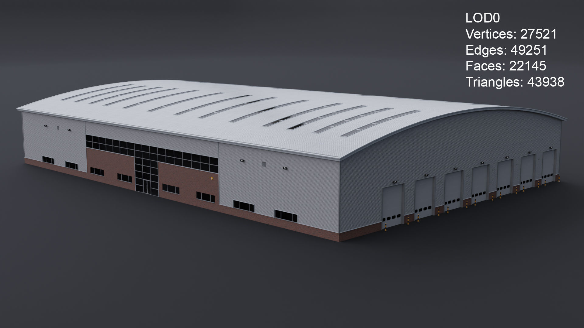 Warehouse 7 Low-poly 3D model_9