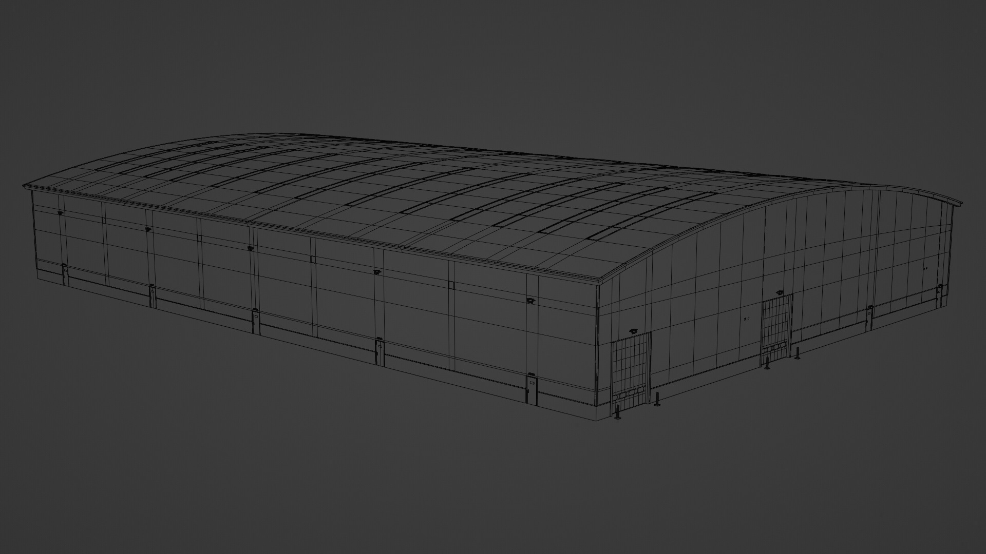 Warehouse 7 Low-poly 3D model_8
