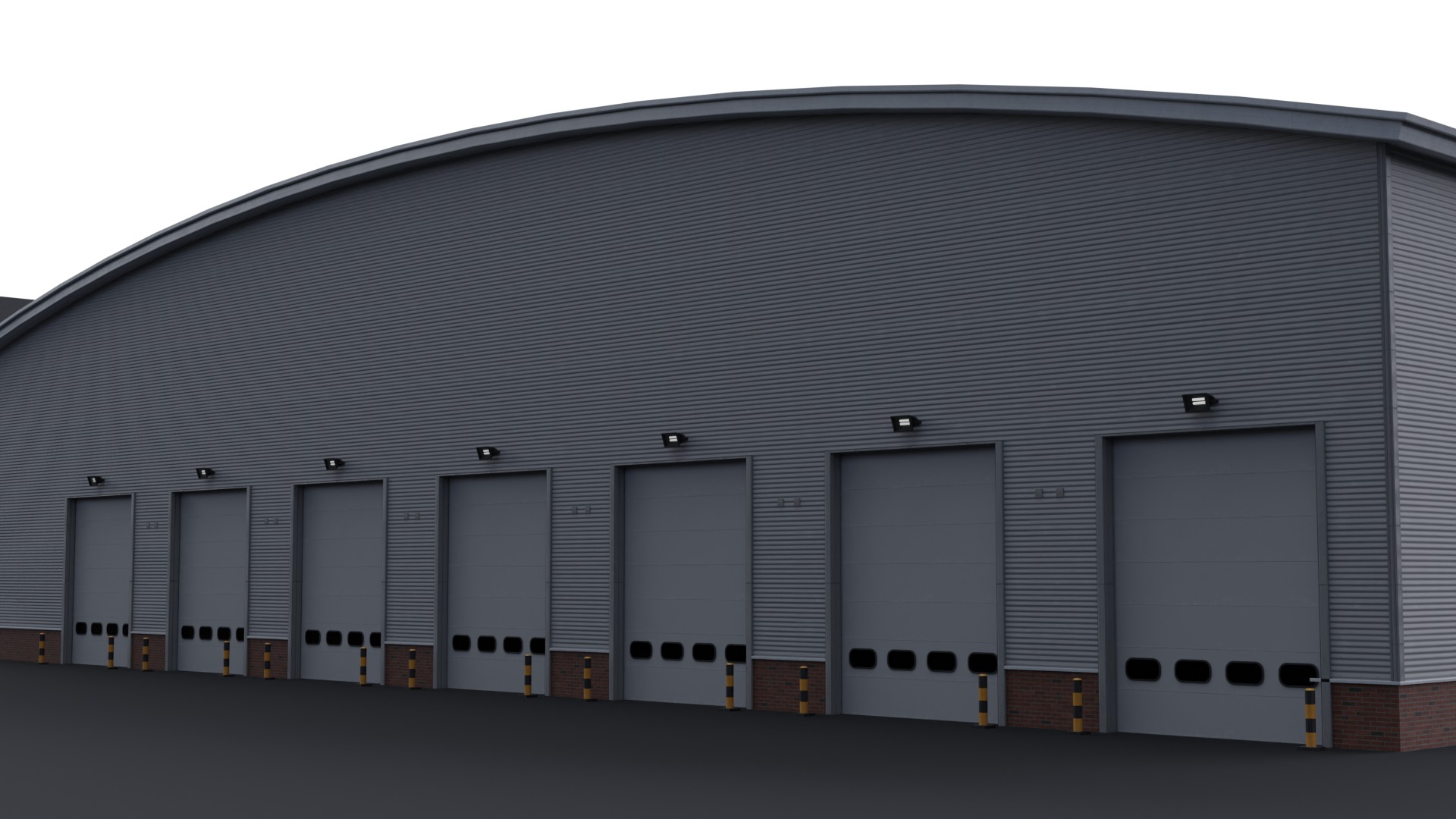 Warehouse 7 Low-poly 3D model_4