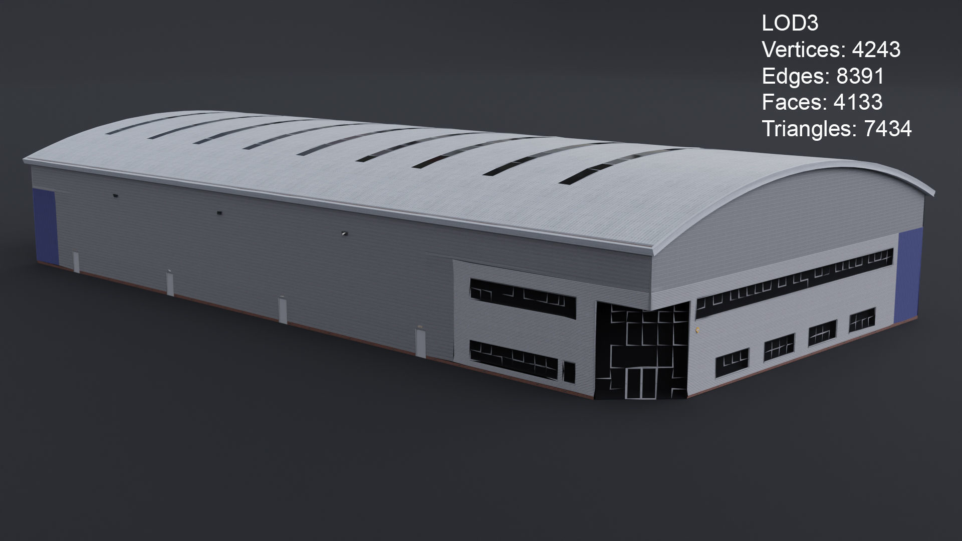Warehouse 8 Low-poly 3D model_10