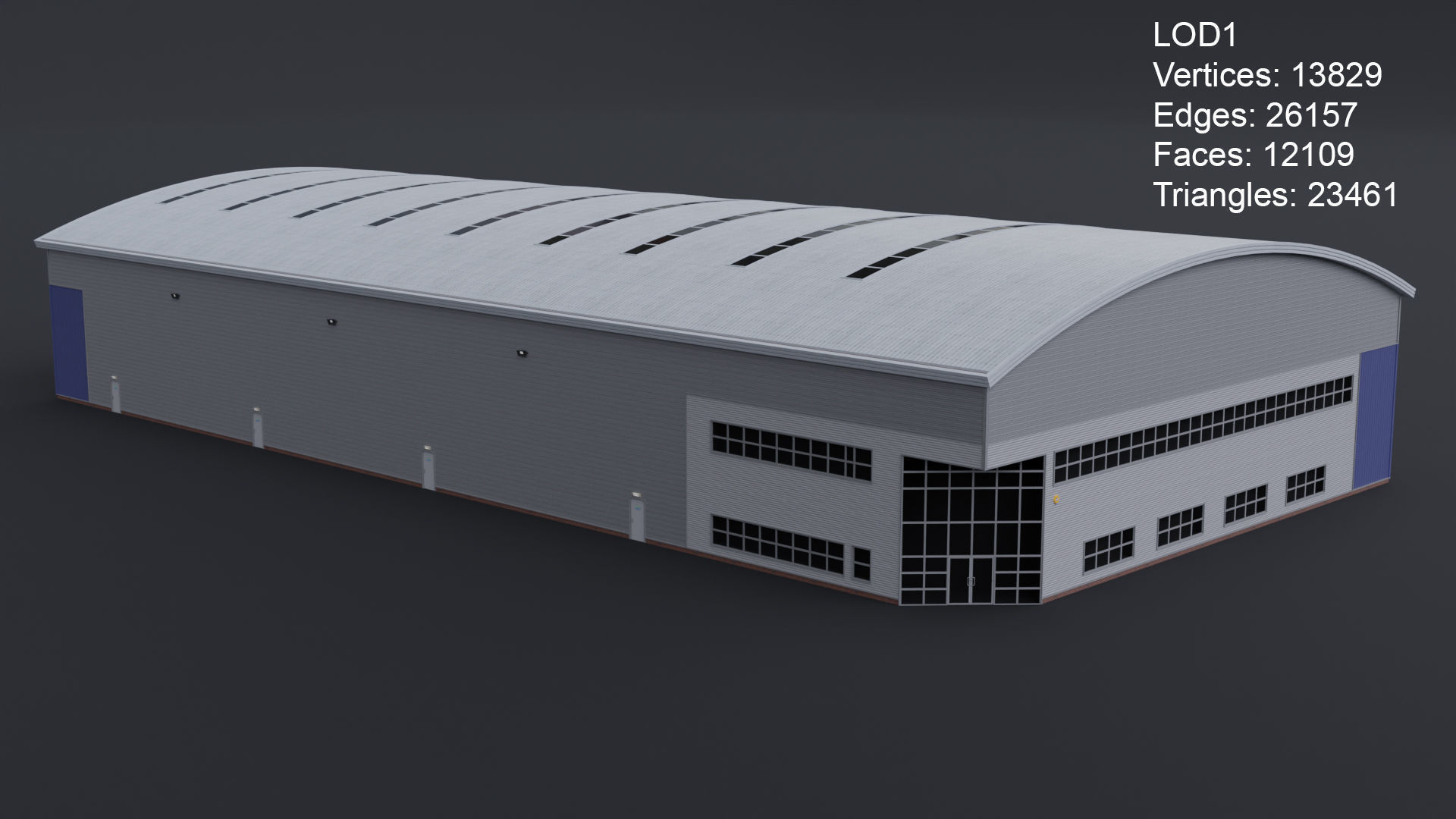 Warehouse 8 Low-poly 3D model_12