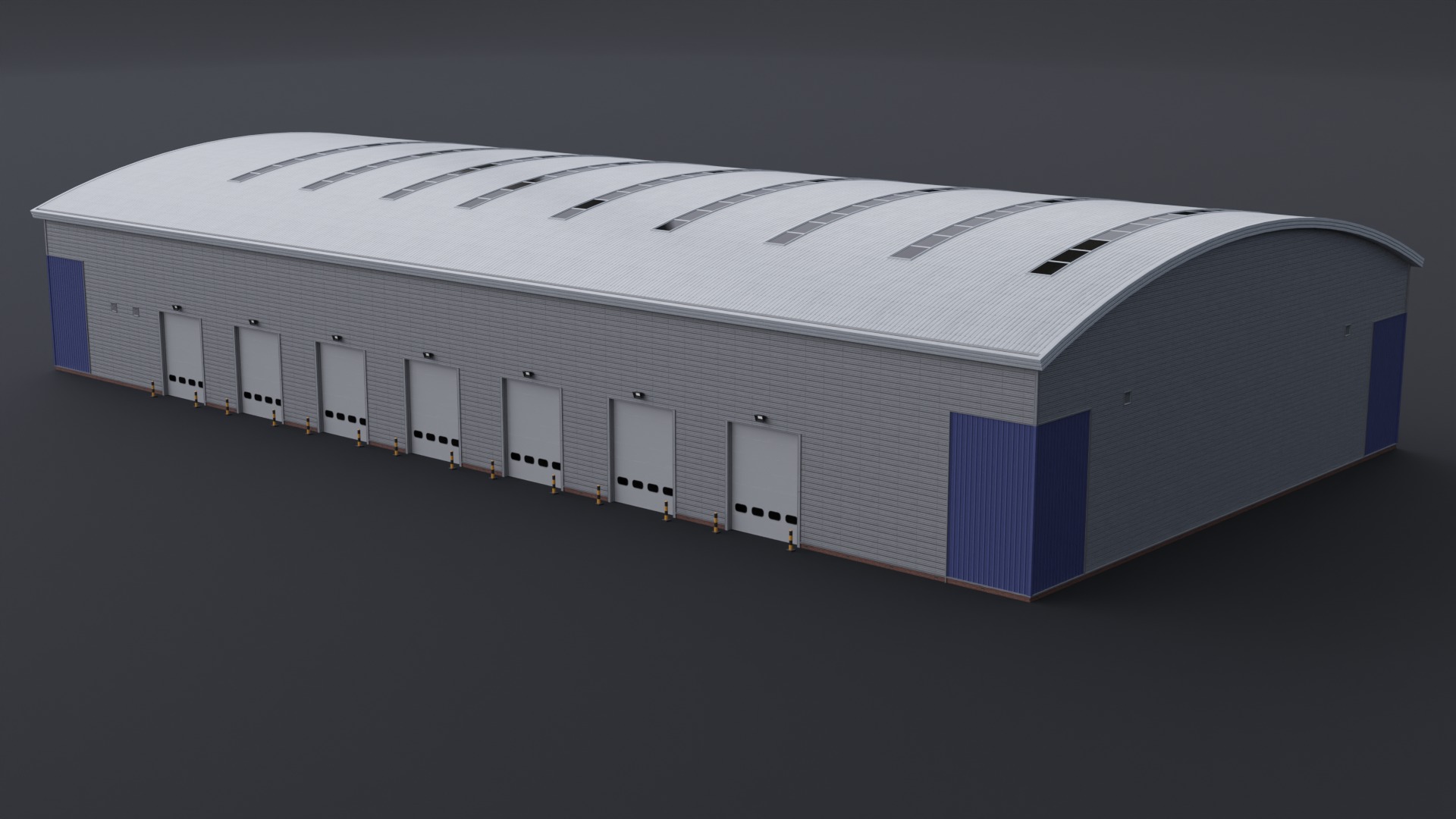 Warehouse 8 Low-poly 3D model_3