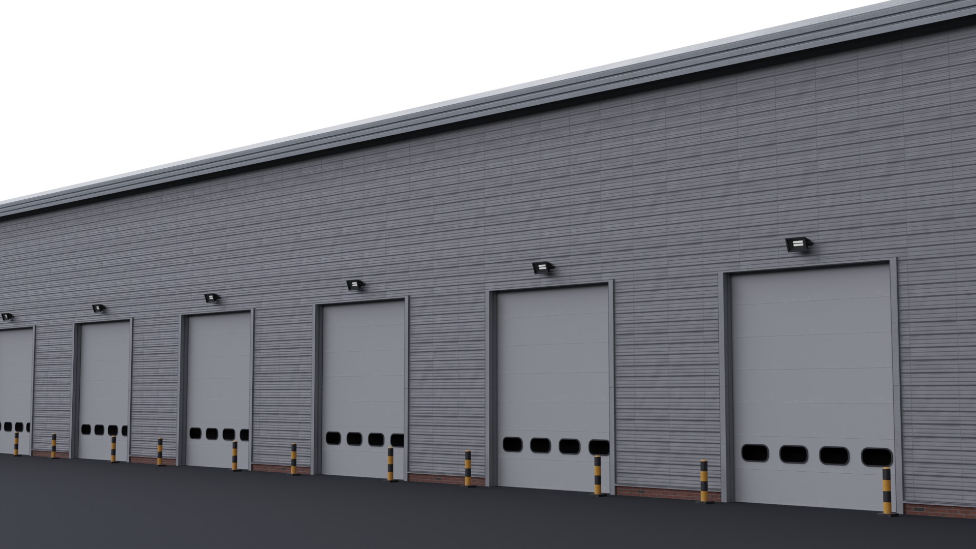 Warehouse 8 Low-poly 3D model_4