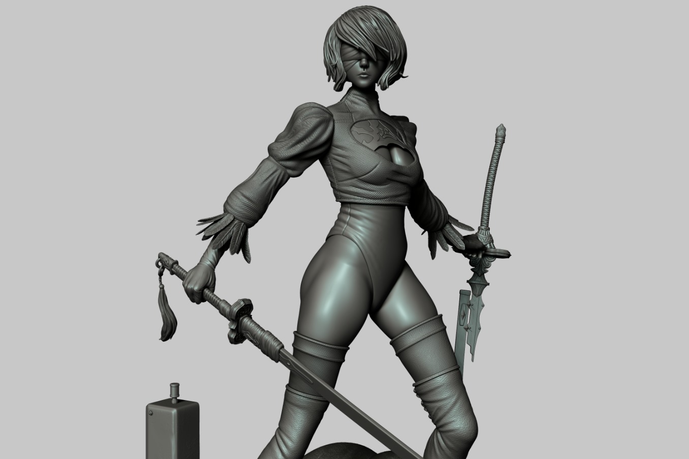 2B - NieR Automata 3D print model_1