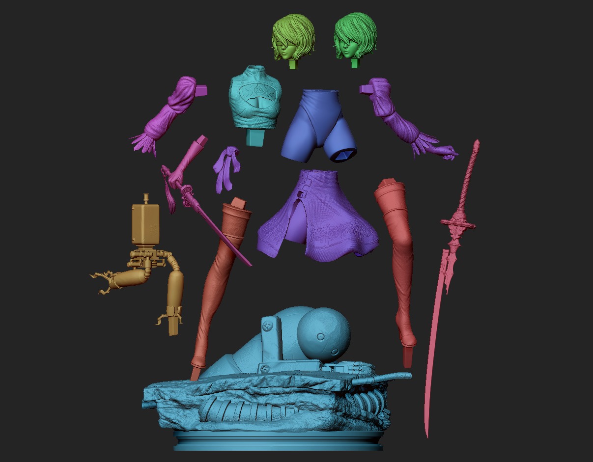 2B - NieR Automata 3D print model_8