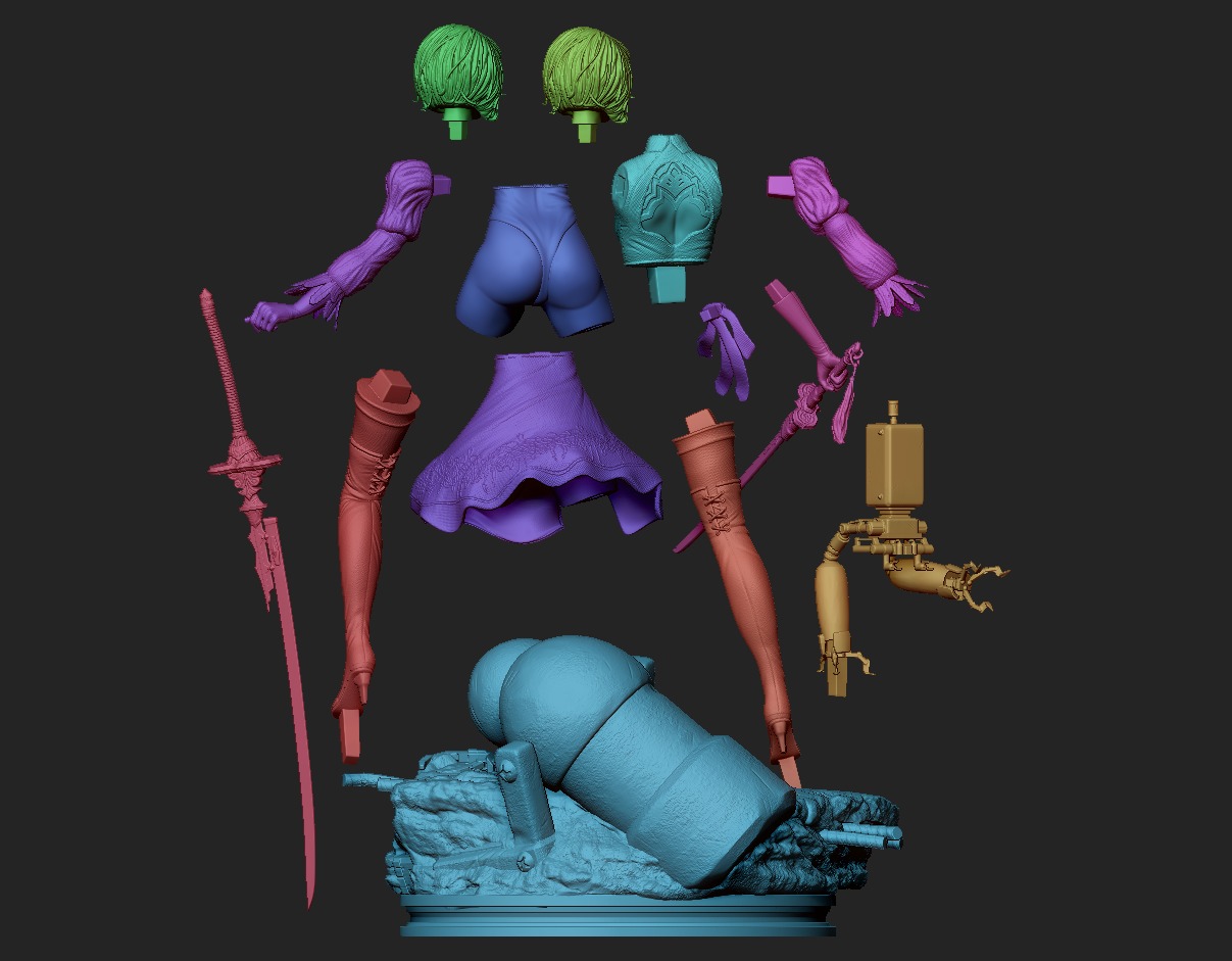 2B - NieR Automata 3D print model_9