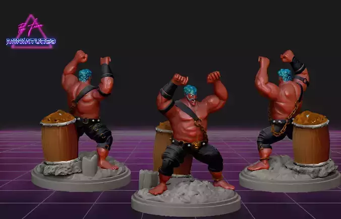 Hakan figure from Street Fighter Saga 3D print model