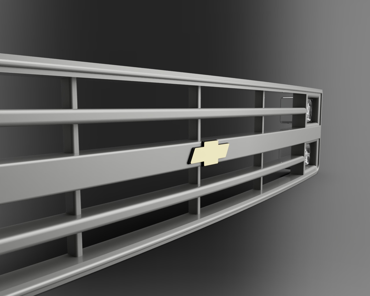 Front grille for Chevy GMC C10 1984 3D print model_2