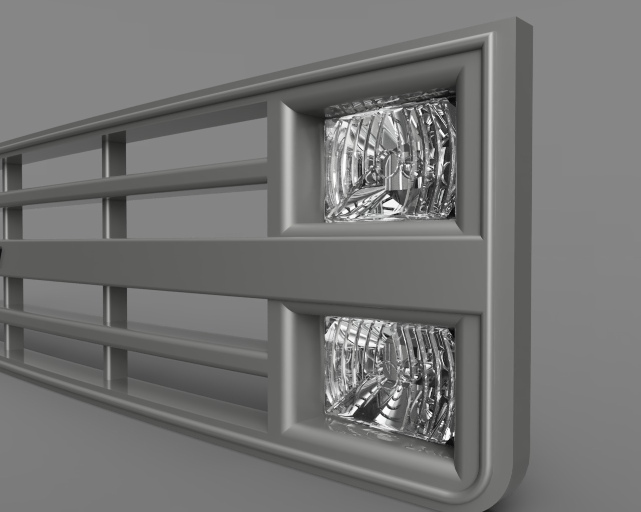 Front grille for Chevy GMC C10 1984 3D print model_4