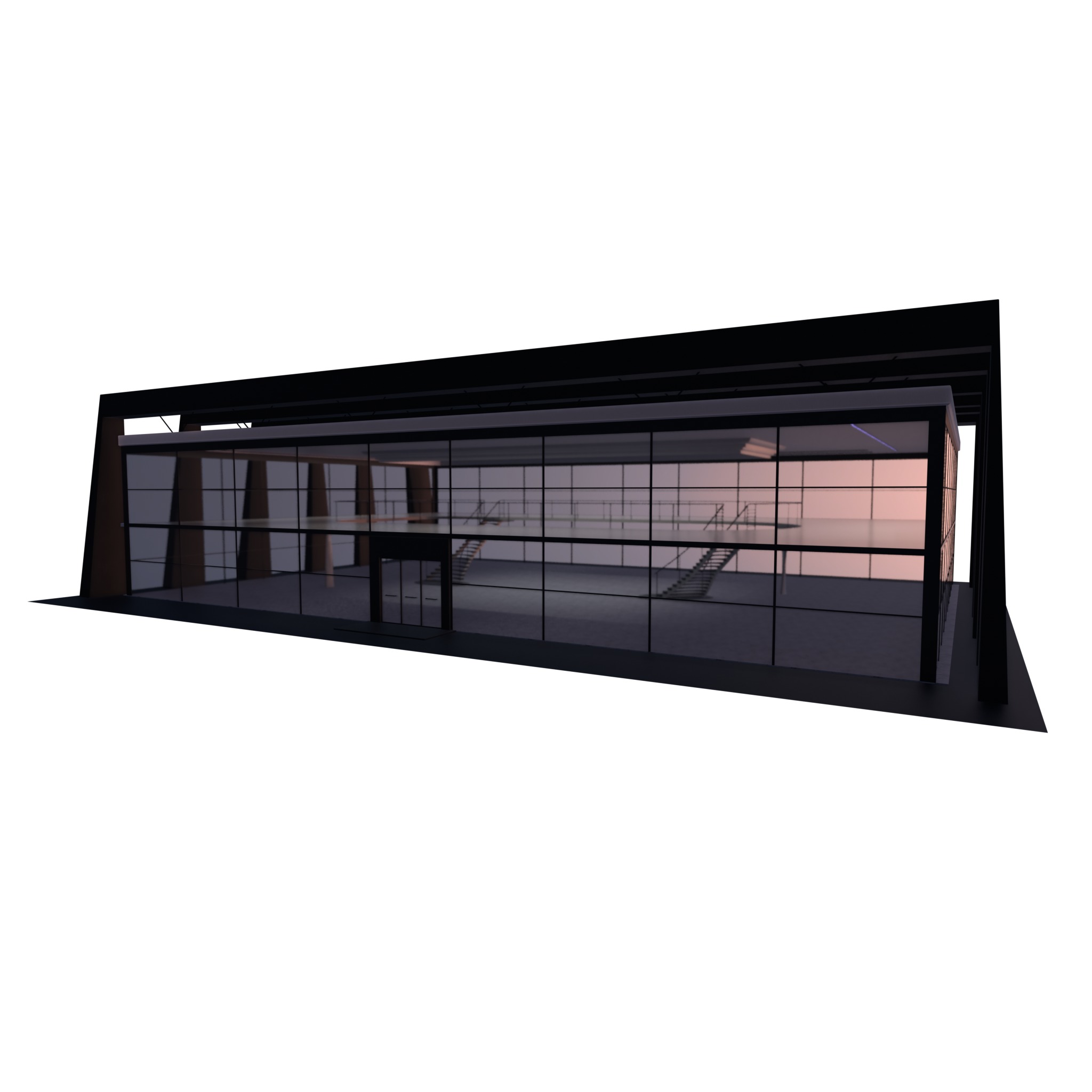 3D Ladder future exhibition interior and exterior mall 3D model_12