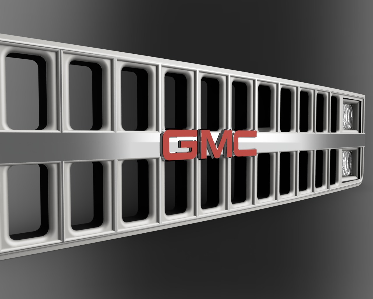 Front grille for GMC Chevy K10 1984 3D print model_2