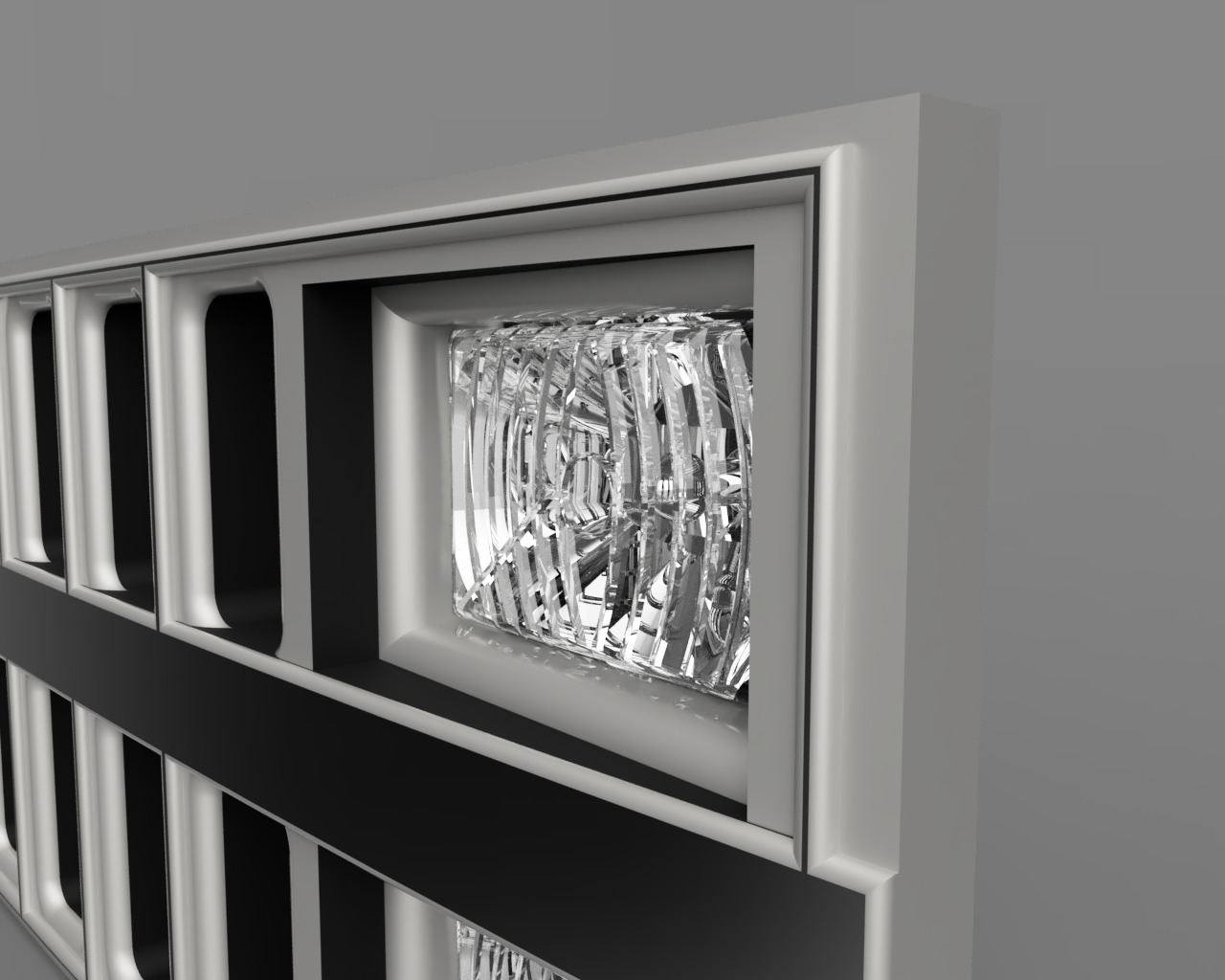 Front grille for GMC Chevy K10 1984 3D print model_3