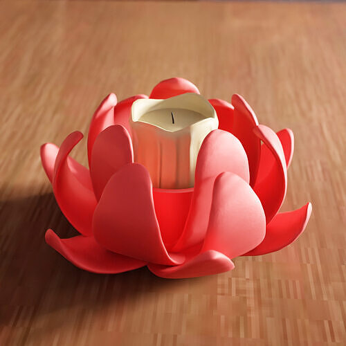 Lotus Flower Tea Light Holder - 284 3D print model