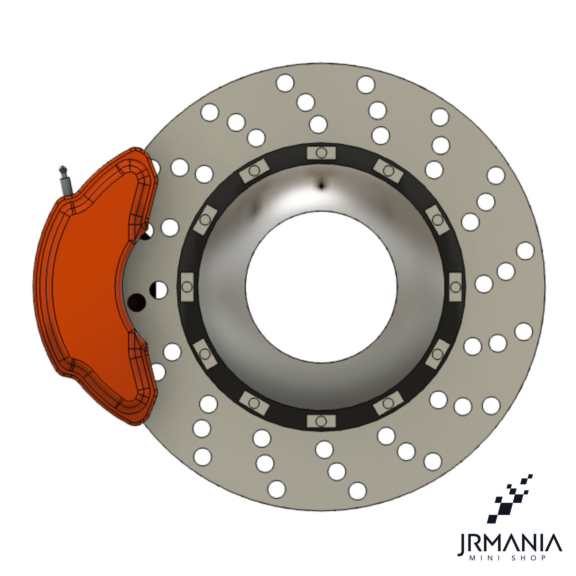 Generic disc and rotor and brake caliper 3D print model_4