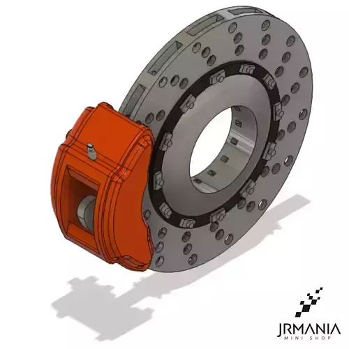 Generic disc and rotor and brake caliper 3D print model