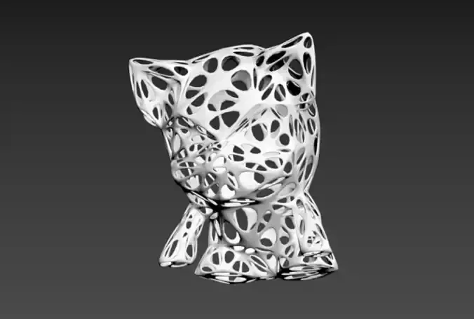 Parametric Forms Figures Sculpture Animal Cat 3D print model