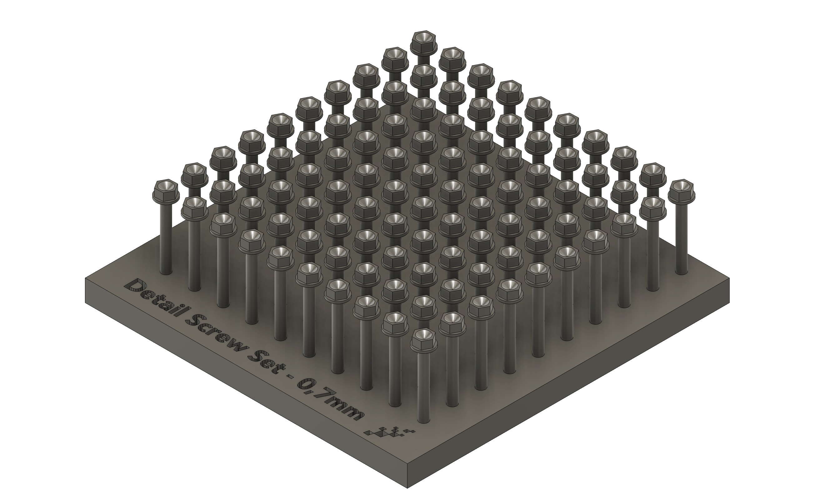 Details set  Screws and rivets 3D print model_4