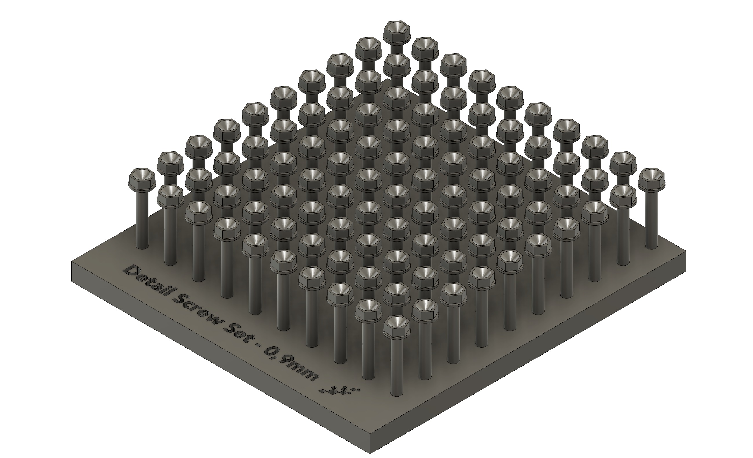 Details set  Screws and rivets 3D print model_6