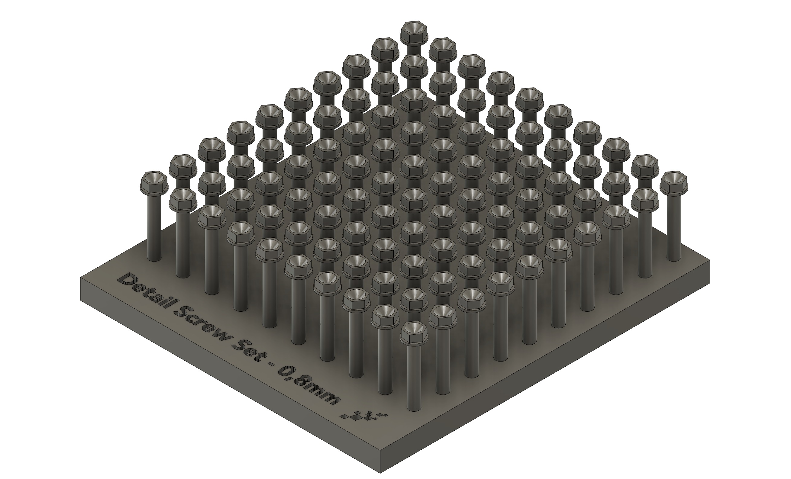 Details set  Screws and rivets 3D print model_5