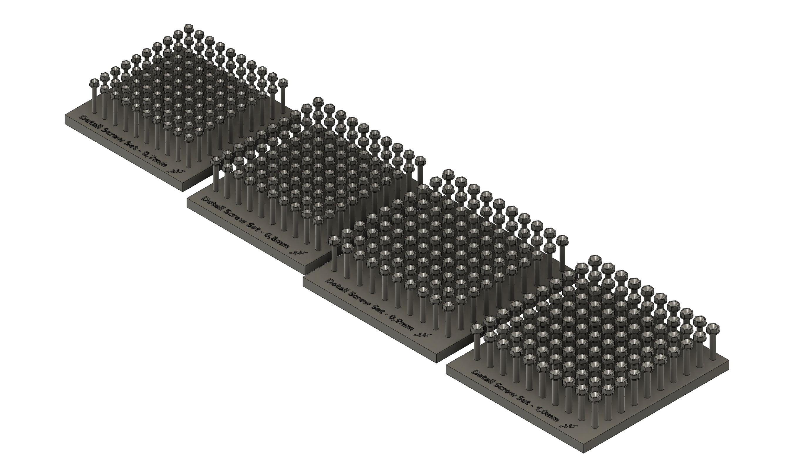 Details set  Screws and rivets 3D print model_2