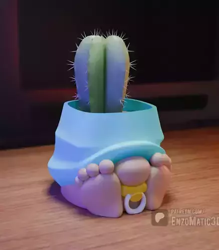 christmas Baby Gnome flower pot pencil holder 3MF STL 3D print model