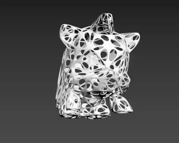 Parametric Forms Figures Sculpture Animal Fox 3D print model