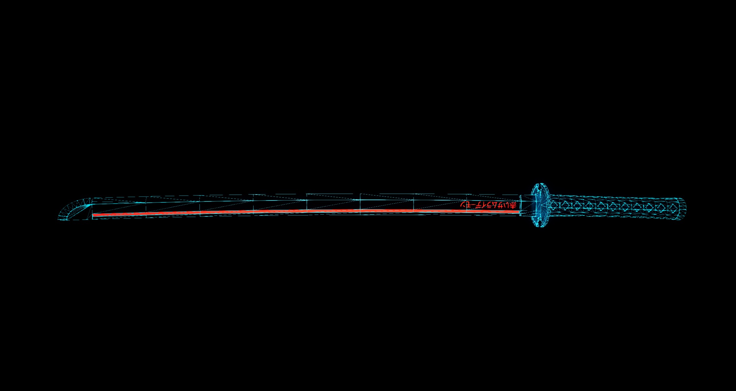 Katana Low-poly 3D model_7