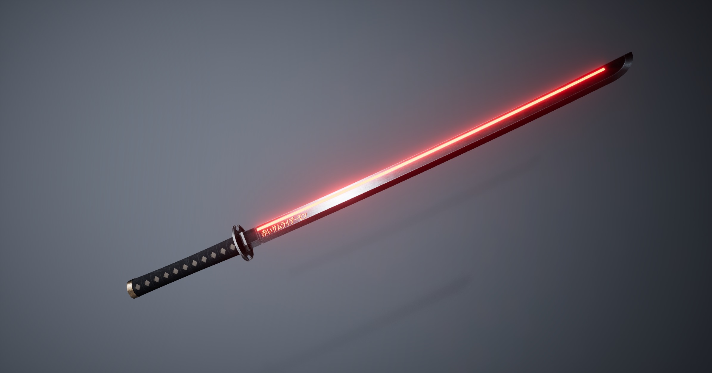 Katana Low-poly 3D model_3