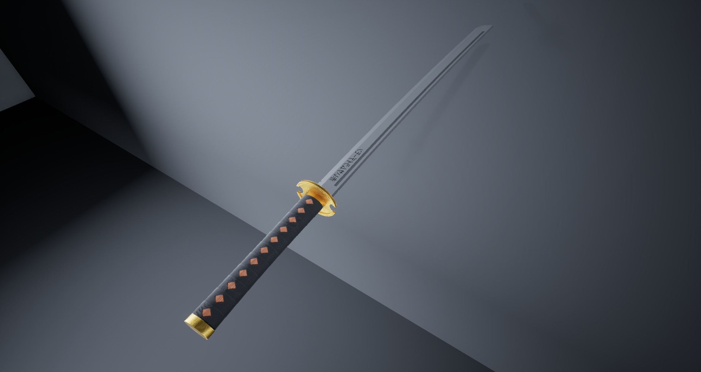 Katana Low-poly 3D model_5