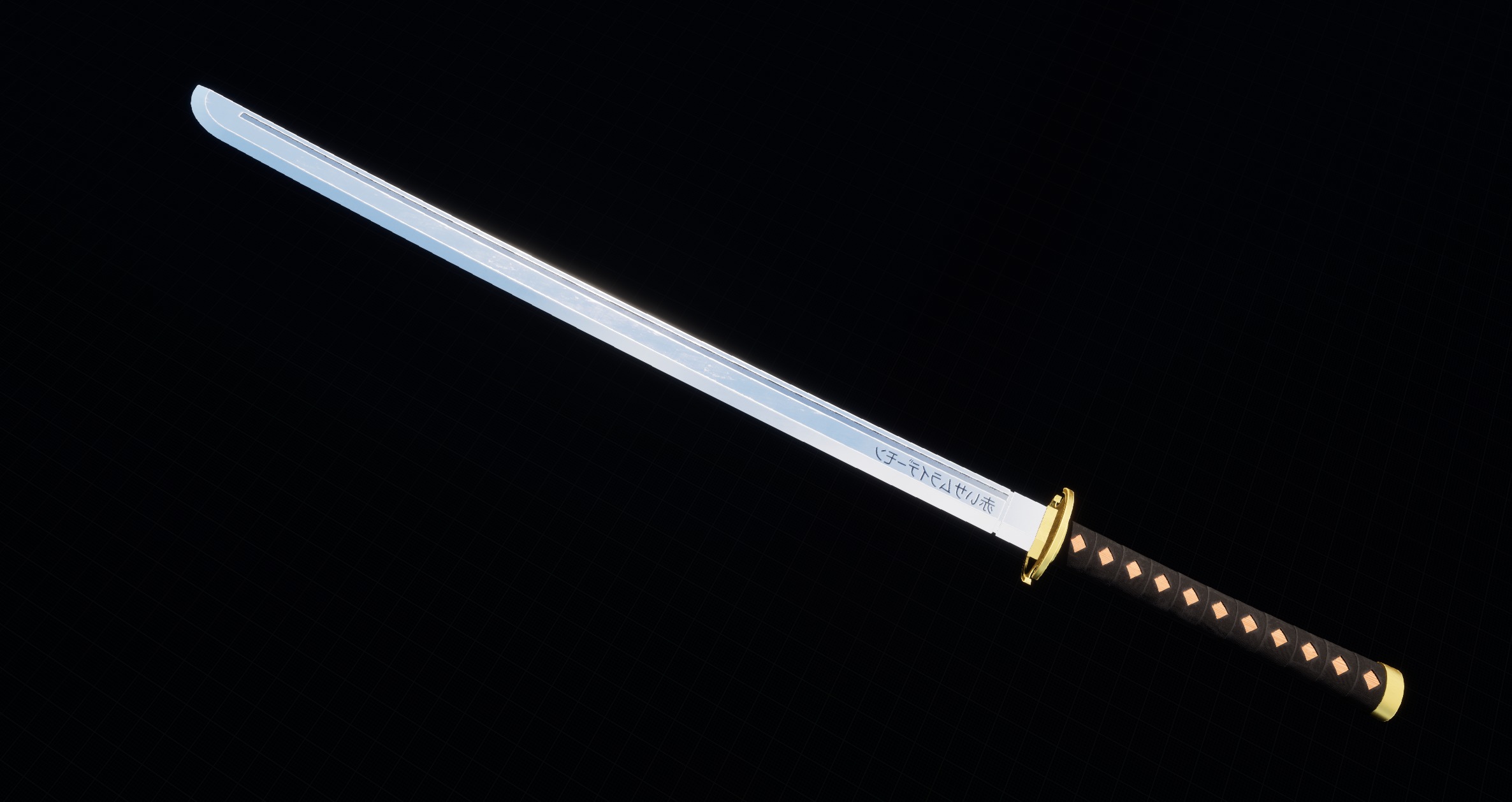 Katana Low-poly 3D model_6