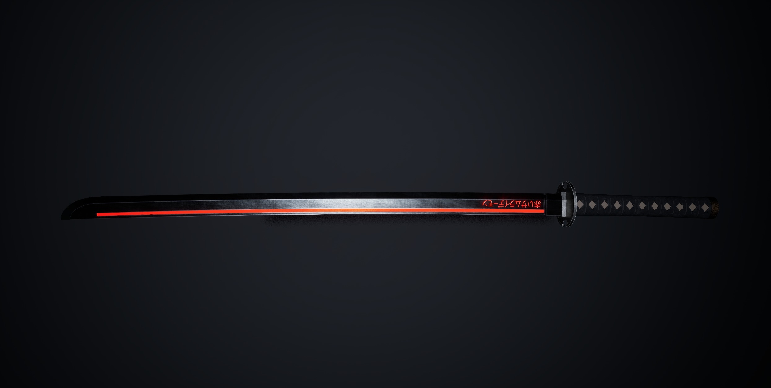 Katana Low-poly 3D model_2