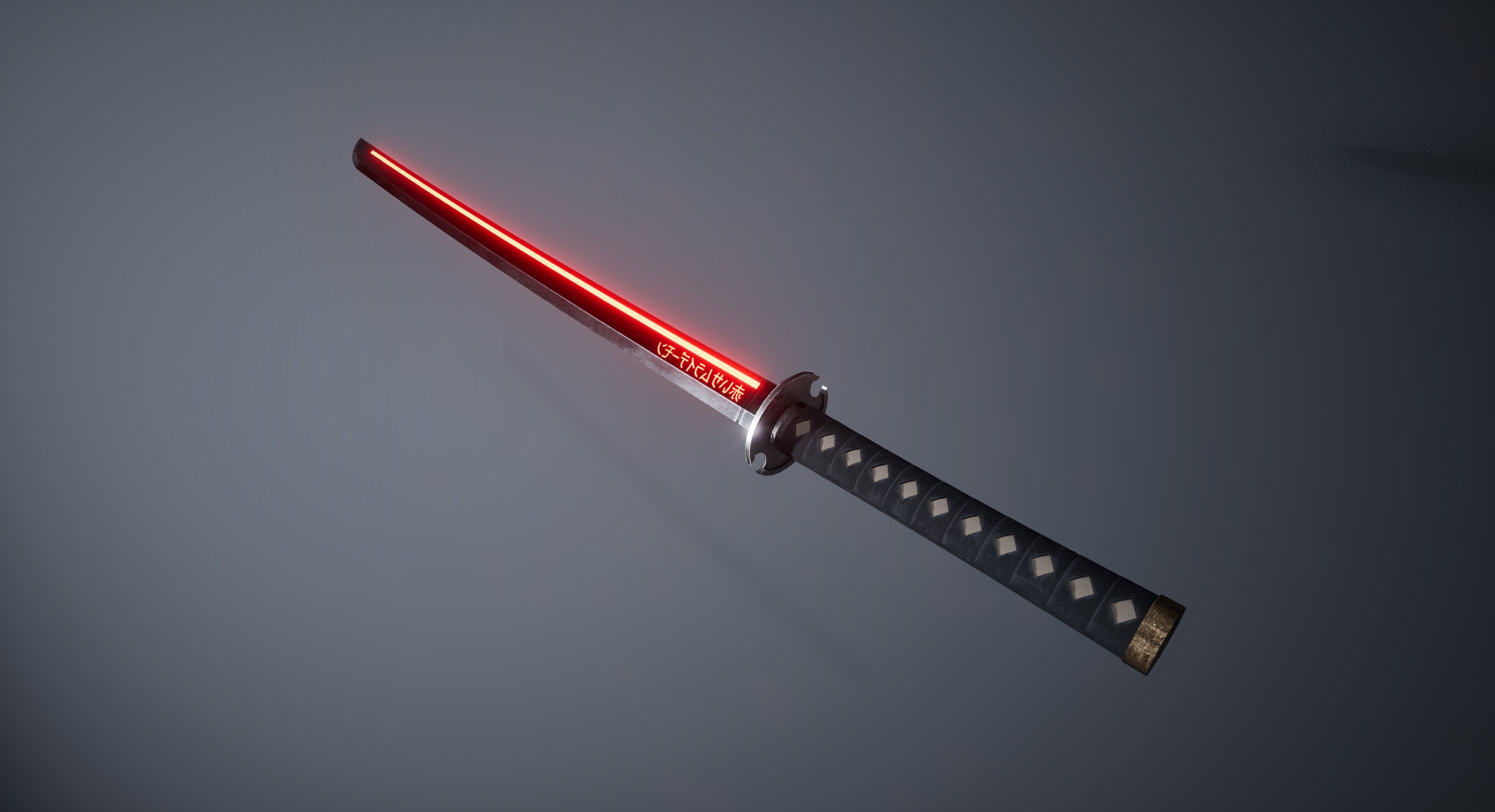 Katana Low-poly 3D model_4